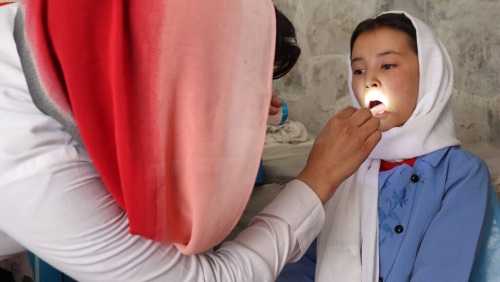 Picture during medical checking